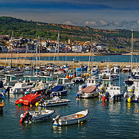 Buy canvas prints of Lyme Regis Harbour & Seafront                    by Darren Galpin