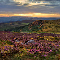 Buy canvas prints of Higger Tor Sunset                              by Darren Galpin