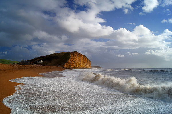 Stormy Sea at West Bay                        Picture Board by Darren Galpin