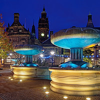 Buy canvas prints of Sheffield Town Hall & Entrance to Peace Gardens    by Darren Galpin