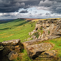 Buy canvas prints of Stanage Edge                      by Darren Galpin
