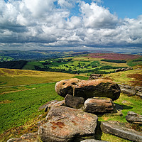Buy canvas prints of Hope Valley from Stanage Edge                      by Darren Galpin