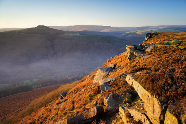 Bamford Edge and Win Hill Mist                     Picture Board by Darren Galpin
