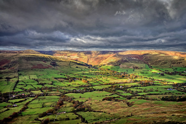 Last Light over the Vale of Edale                  Picture Board by Darren Galpin