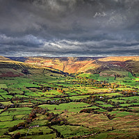 Buy canvas prints of Last Light over the Vale of Edale                  by Darren Galpin