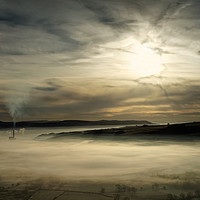 Buy canvas prints of Hope Valley Inversion Sunrise by Darren Galpin