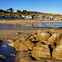 Buy canvas prints of Lyme Regis Town Beach & Seafront                   by Darren Galpin