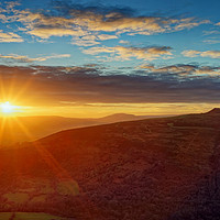 Buy canvas prints of Win Hill Sunset                                by Darren Galpin
