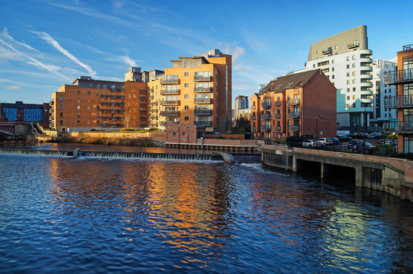 River Aire at Merchants Quay,Leeds                 Picture Board by Darren Galpin
