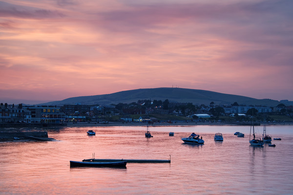 Swanage Sunset                    Picture Board by Darren Galpin