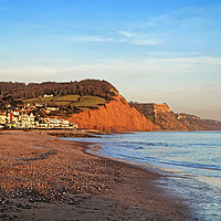 Buy canvas prints of Sidmouth Shoreline                      by Darren Galpin