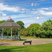 Buy canvas prints of Locke Park Bandstand in Barnsley                   by Darren Galpin