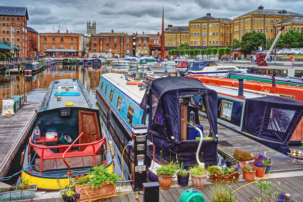 Boats in Gloucester Docks                          Picture Board by Darren Galpin