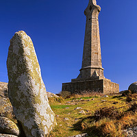 Buy canvas prints of Basset Monument at Carn Brea by Darren Galpin