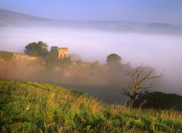 Peveril Castle from Cave Dale Picture Board by Darren Galpin