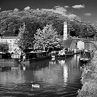 Buy canvas prints of Rochdale Canal at Hebden Bridge                    by Darren Galpin