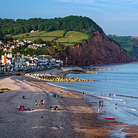 Buy canvas prints of Sidmouth Seafront and Beach                      by Darren Galpin