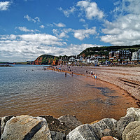 Buy canvas prints of Sidmouth Seafront and Beach                        by Darren Galpin