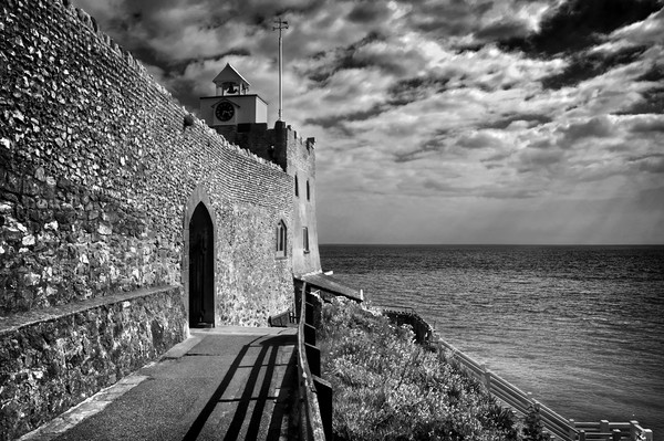 Clock Tower at Jacobs Ladder,Sidmouth              Picture Board by Darren Galpin