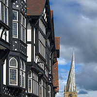 Buy canvas prints of Crooked Spire and Tudor Architecture in Chesterfie by Darren Galpin