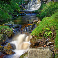 Buy canvas prints of Grindsbrook Waterfalls                             by Darren Galpin