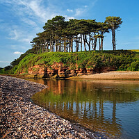 Buy canvas prints of River Otter reflections at Budleigh Salterton  by Darren Galpin