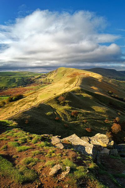 The Great Ridge from Back Tor Picture Board by Darren Galpin