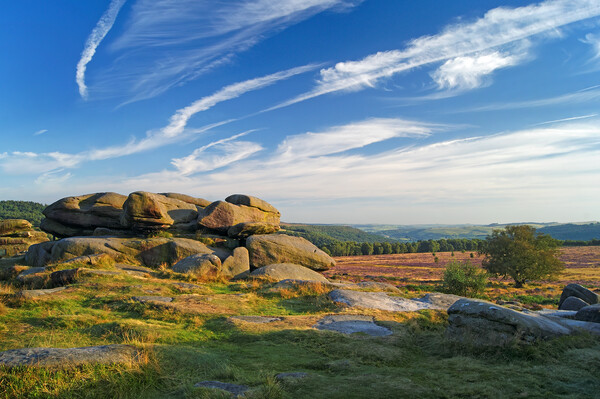 Owler Tor with Dramatic Sky   Picture Board by Darren Galpin
