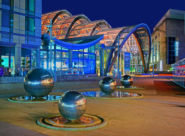 Winter Gardens and Millennium Square in Sheffield  Picture Board by Darren Galpin