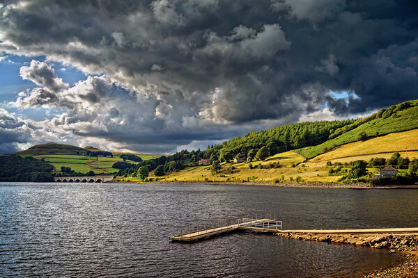 Storm Clouds Gathering over Ladybower  Picture Board by Darren Galpin