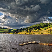 Buy canvas prints of Storm Clouds Gathering over Ladybower  by Darren Galpin