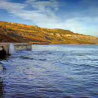 Buy canvas prints of Lyme Sea Wall & The Spittles by Darren Galpin