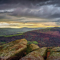 Buy canvas prints of Stormy Skies over Win Hill  by Darren Galpin
