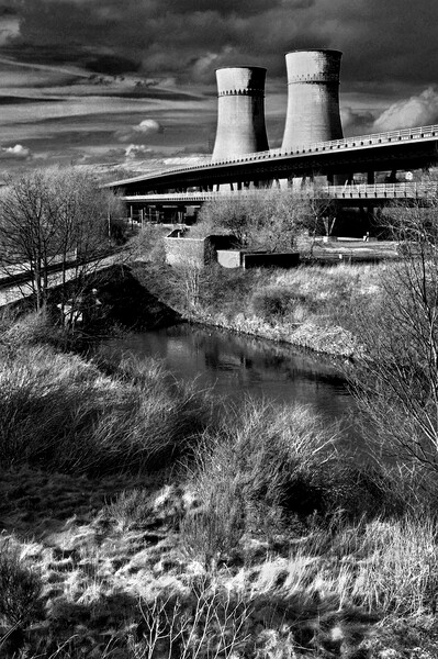 Tinsley Cooling Towers, M1 & River Don Picture Board by Darren Galpin