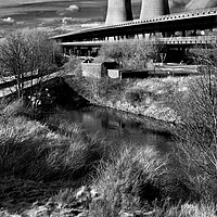 Buy canvas prints of Tinsley Cooling Towers, M1 & River Don by Darren Galpin