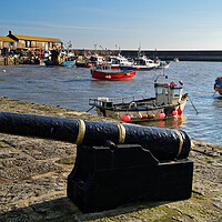 Buy canvas prints of Lyme Regis Harbour from North Wall by Darren Galpin