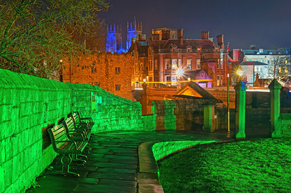 York City Centre at Night Picture Board by Darren Galpin