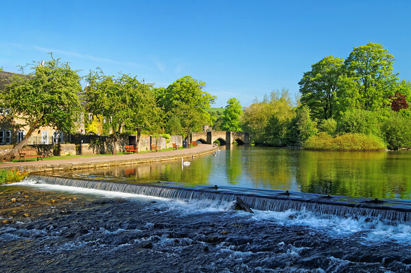 Bakewell Weir and River Wye Picture Board by Darren Galpin