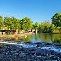 Buy canvas prints of Bakewell Weir and River Wye by Darren Galpin