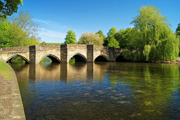 Bakewell Bridge and River Wye Picture Board by Darren Galpin