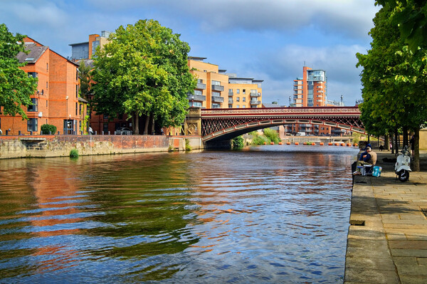 Crown Point Bridge & River Aire in Leeds Picture Board by Darren Galpin