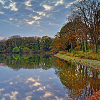 Buy canvas prints of Chard Reservoir Reflections by Darren Galpin