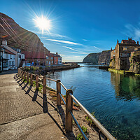 Buy canvas prints of Sunny Staithes by Darren Ball