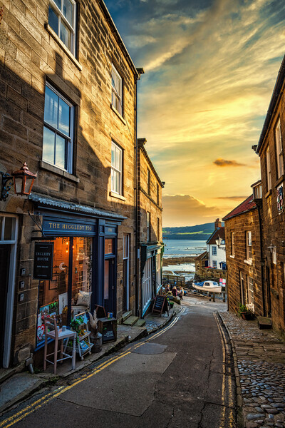 Streets of Robin Hood's Bay  Picture Board by Darren Ball