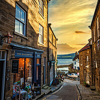 Buy canvas prints of Streets of Robin Hood's Bay  by Darren Ball