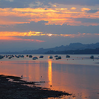 Buy canvas prints of beautiful teign estuary sunset by kevin murch