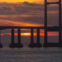 Buy canvas prints of sunsetting under the bridge  by kevin murch
