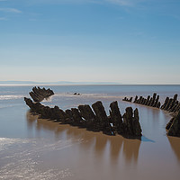 Buy canvas prints of brean sands shipwreck by kevin murch