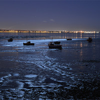 Buy canvas prints of BOATS ON MERSEY MUDBANKTAKEN FROM by lol whittingham