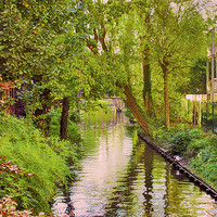 Buy canvas prints of Brugge waterway by paul jenkinson